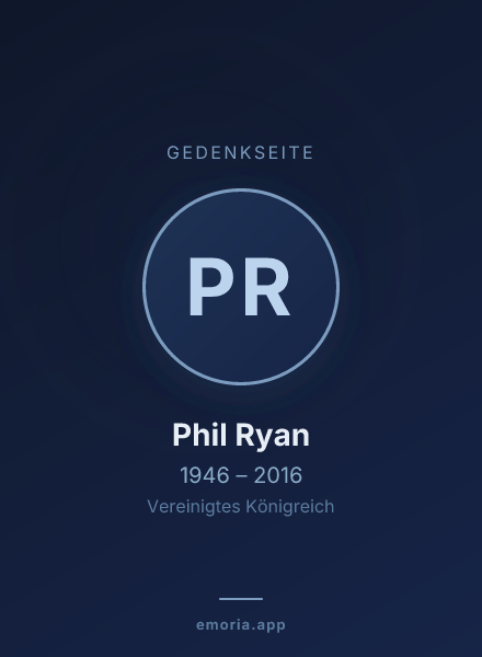 Gedenkportrait von Phil Ryan