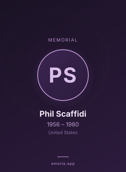 Memorial portrait of Phil Scaffidi