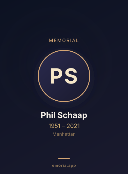 Memorial portrait of Phil Schaap