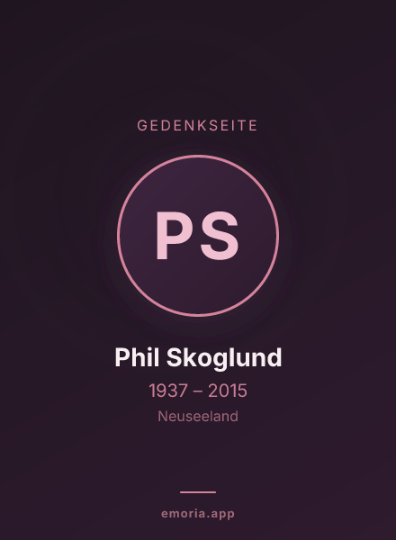 Gedenkportrait von Phil Skoglund