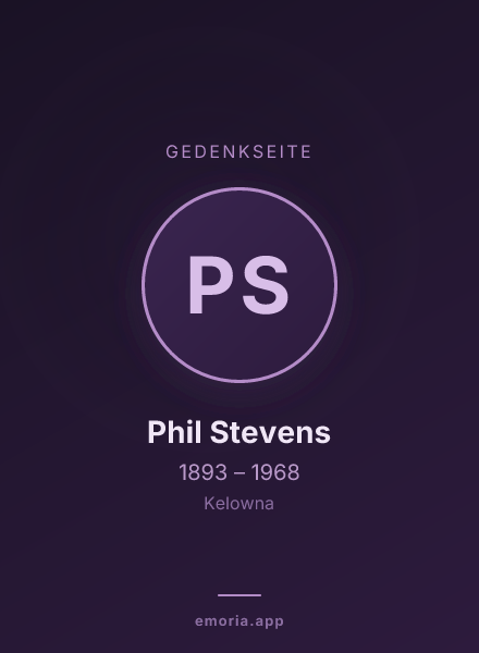 Gedenkportrait von Phil Stevens