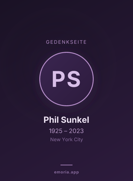 Gedenkportrait von Phil Sunkel