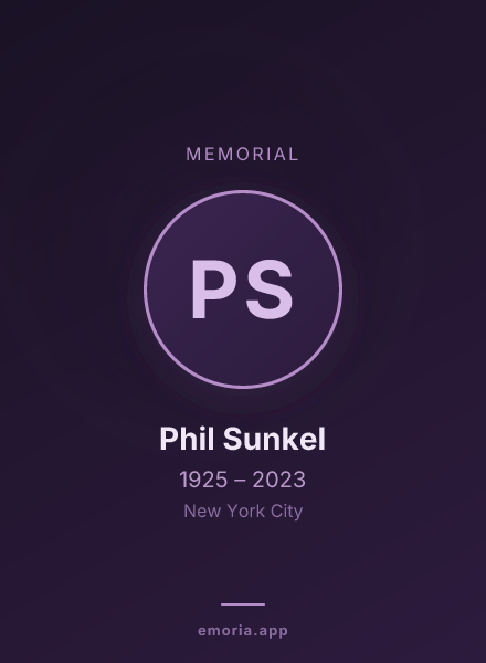 Memorial portrait of Phil Sunkel