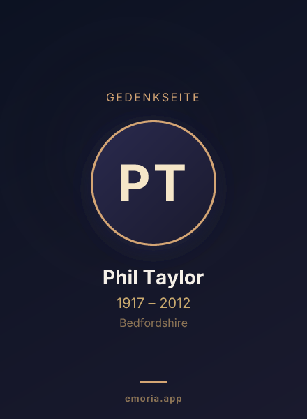 Gedenkportrait von Phil Taylor