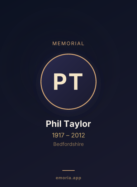 Memorial portrait of Phil Taylor