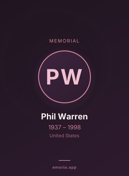 Memorial portrait of Phil Warren