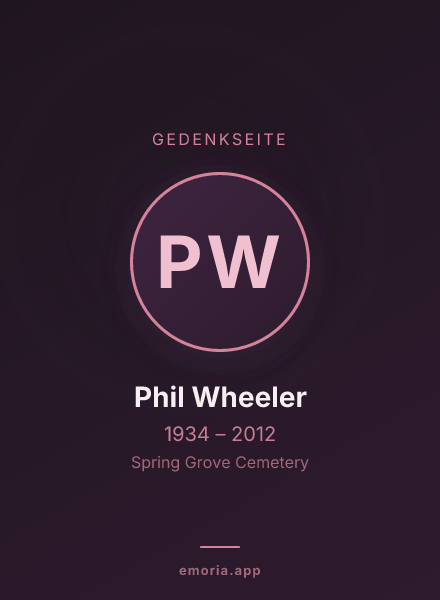 Gedenkportrait von Phil Wheeler