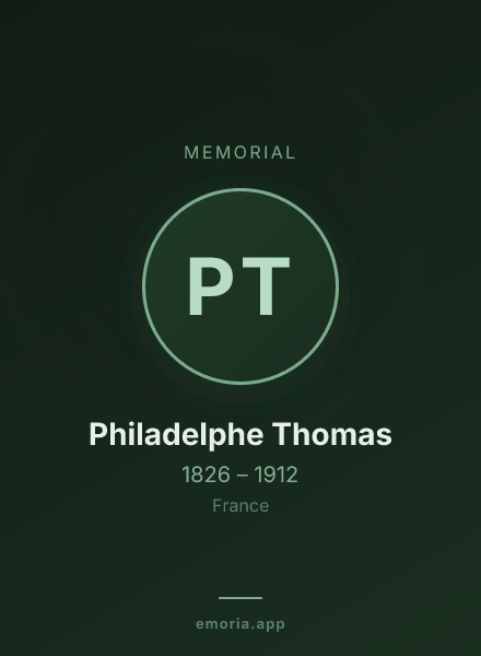 Memorial portrait of Philadelphe Thomas