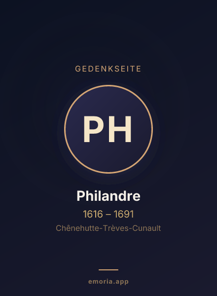 Gedenkportrait von Philandre