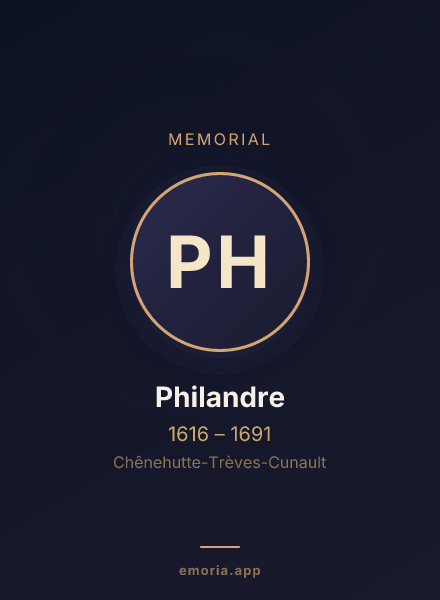 Memorial portrait of Philandre