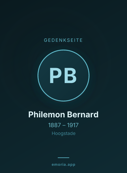 Gedenkportrait von Philemon Bernard