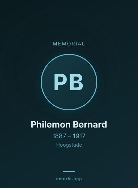 Memorial portrait of Philemon Bernard