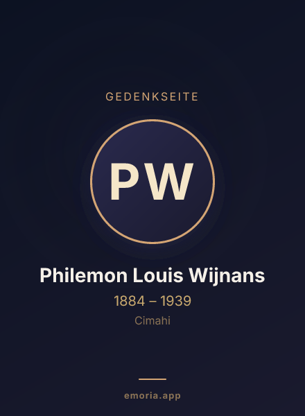 Gedenkportrait von Philemon Louis Wijnans