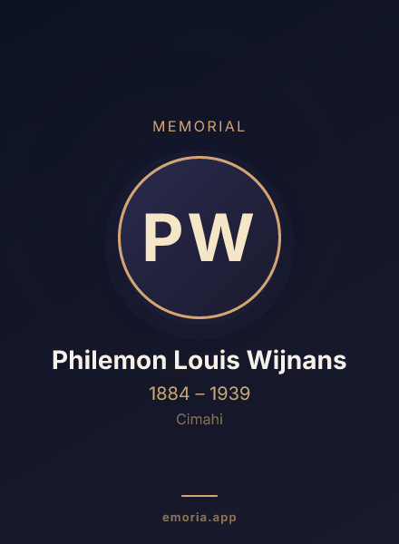 Memorial portrait of Philemon Louis Wijnans