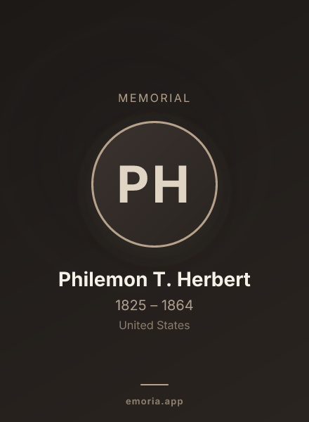 Memorial portrait of Philemon T. Herbert