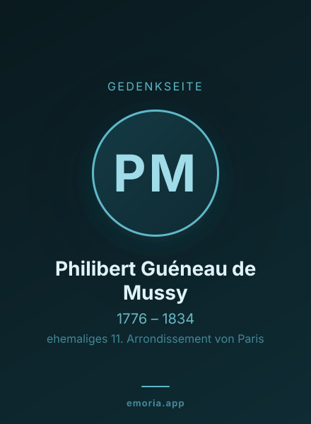 Gedenkportrait von Philibert Guéneau de Mussy