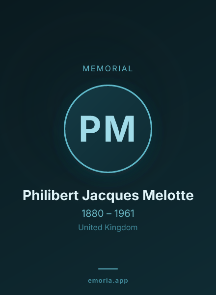 Memorial portrait of Philibert Jacques Melotte