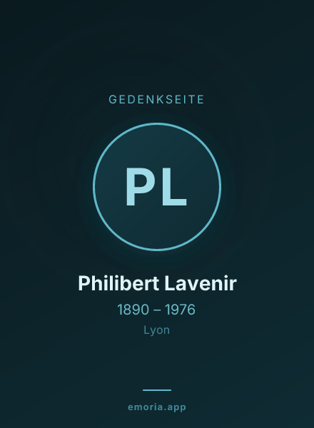 Gedenkportrait von Philibert Lavenir