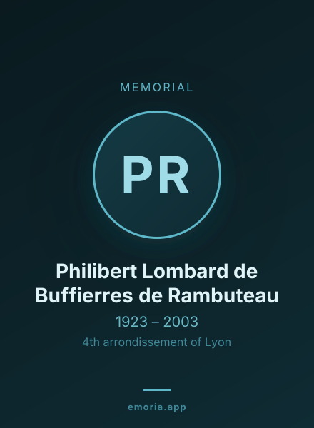 Memorial portrait of Philibert Lombard de Buffierres de Rambuteau