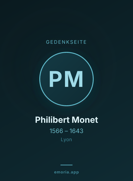 Gedenkportrait von Philibert Monet