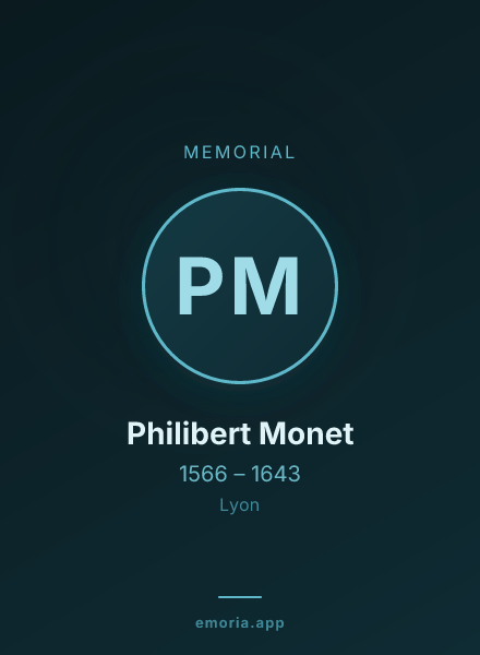 Memorial portrait of Philibert Monet
