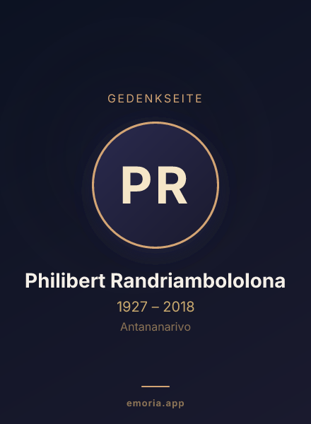 Gedenkportrait von Philibert Randriambololona