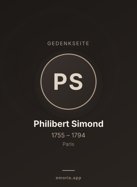 Gedenkportrait von Philibert Simond