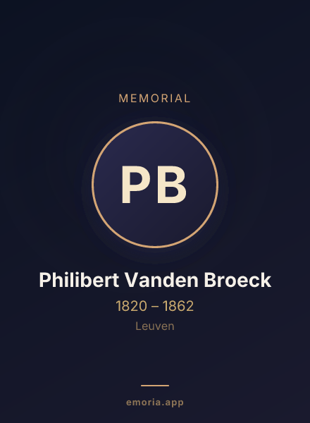 Memorial portrait of Philibert Vanden Broeck