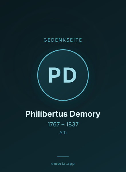 Gedenkportrait von Philibertus Demory