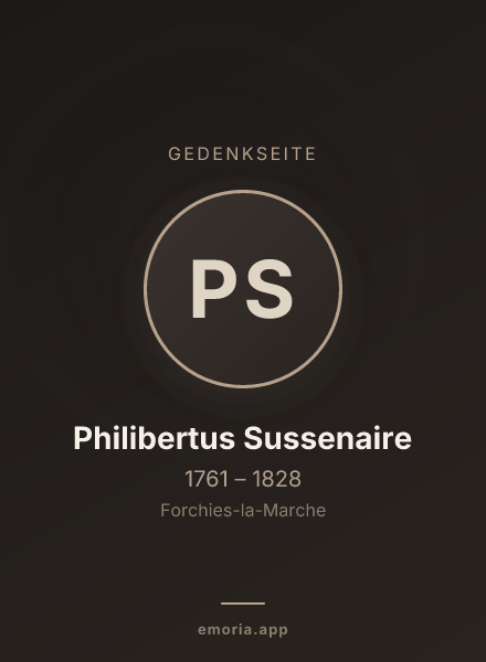 Gedenkportrait von Philibertus Sussenaire