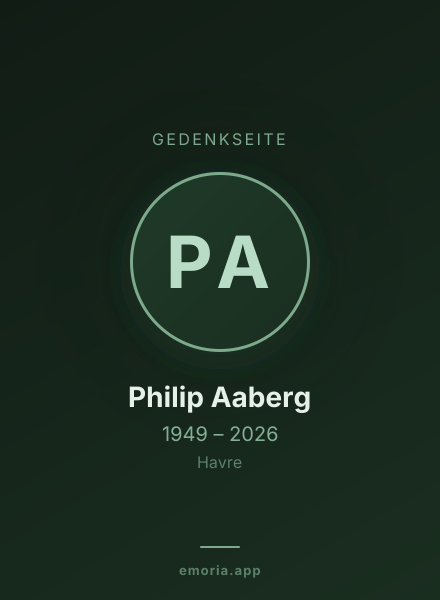 Gedenkportrait von Philip Aaberg