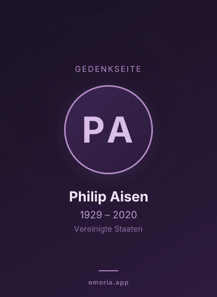 Gedenkportrait von Philip Aisen