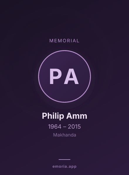 Memorial portrait of Philip Amm