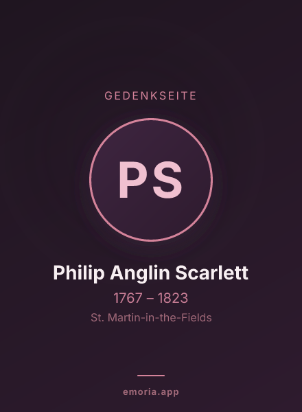 Gedenkportrait von Philip Anglin Scarlett