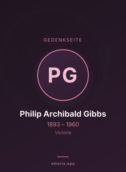 Gedenkportrait von Philip Archibald Gibbs