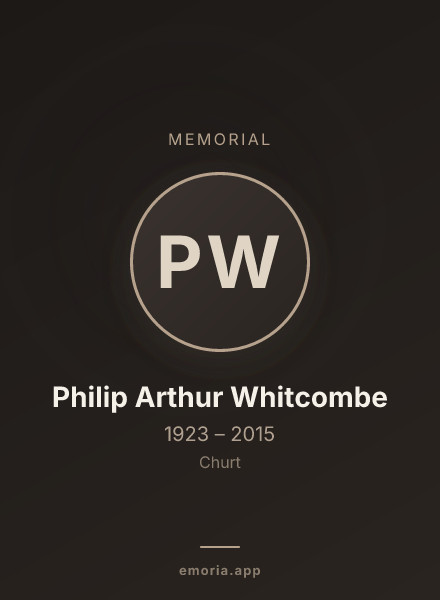 Memorial portrait of Philip Arthur Whitcombe