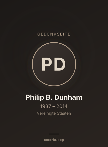 Gedenkportrait von Philip B. Dunham