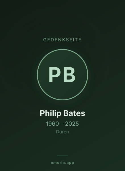 Gedenkportrait von Philip Bates