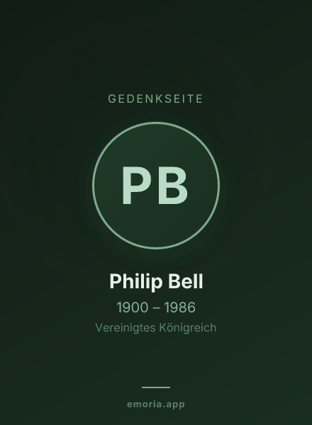 Gedenkportrait von Philip Bell
