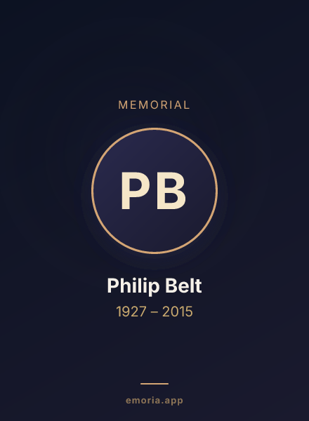 Memorial portrait of Philip Belt