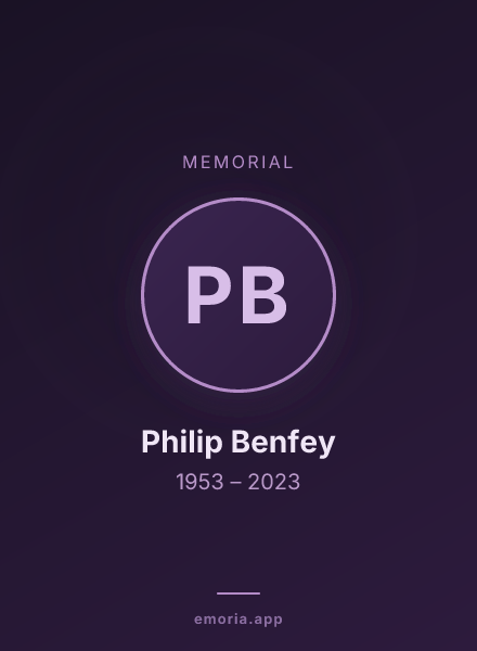 Memorial portrait of Philip Benfey