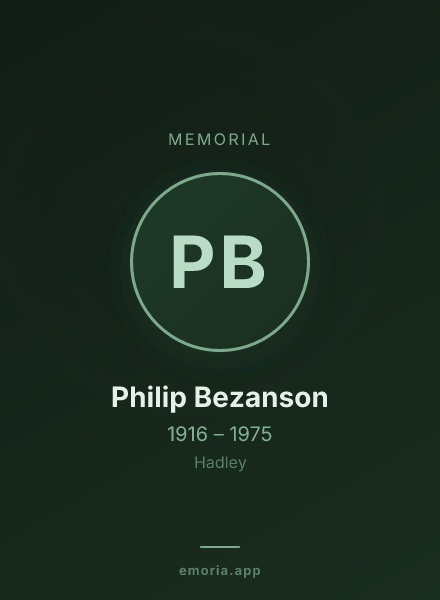 Memorial portrait of Philip Bezanson