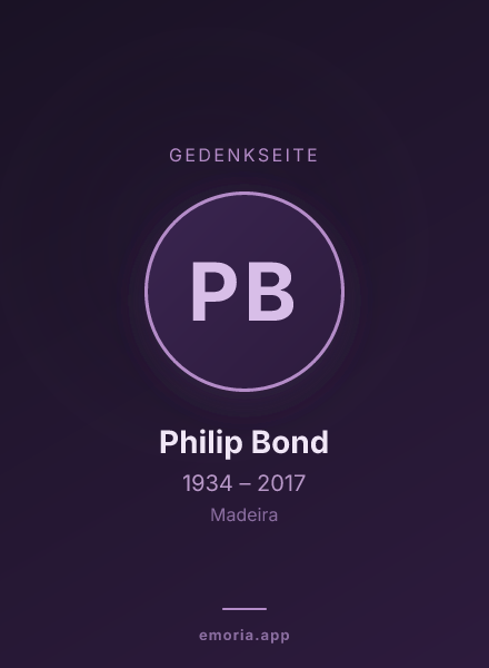 Gedenkportrait von Philip Bond