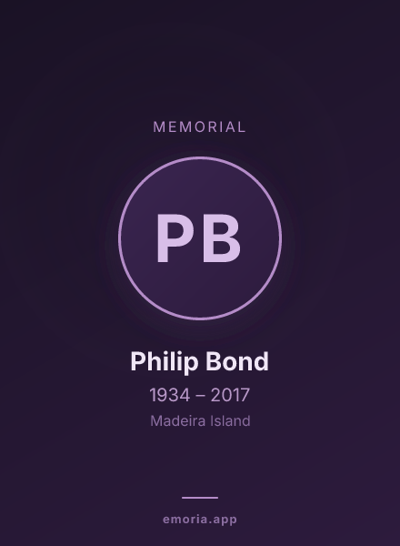Memorial portrait of Philip Bond