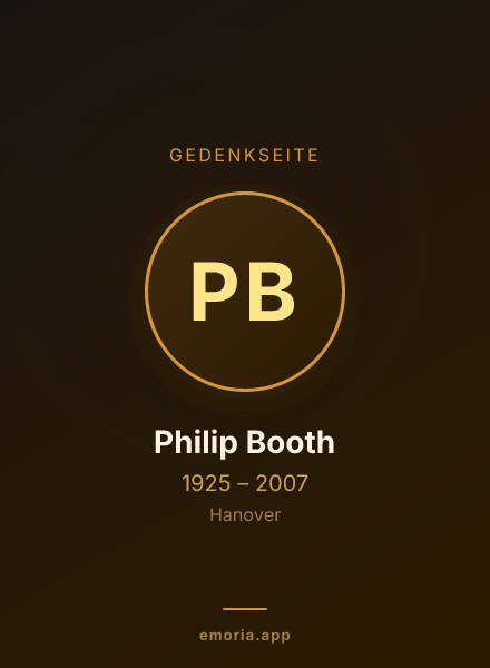 Gedenkportrait von Philip Booth