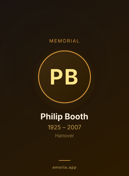 Memorial portrait of Philip Booth