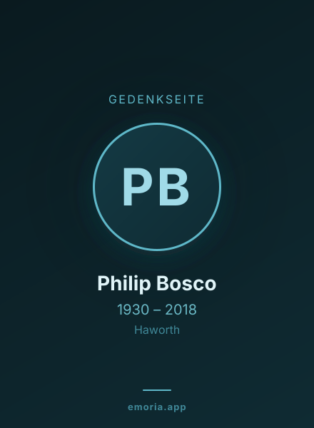 Gedenkportrait von Philip Bosco