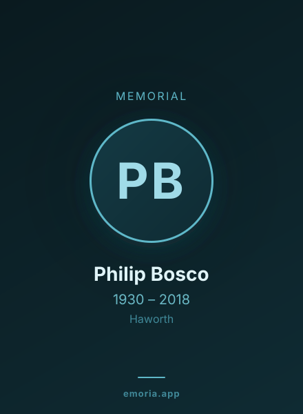 Memorial portrait of Philip Bosco