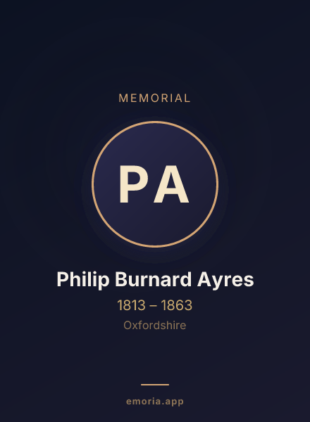 Memorial portrait of Philip Burnard Ayres