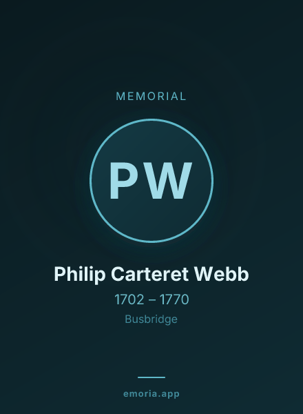Memorial portrait of Philip Carteret Webb
